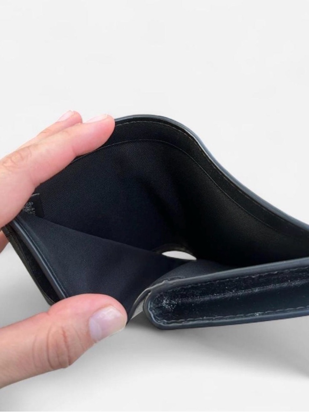 Coach Black Signature Compact Snap Wallet - Picture 4 of 5